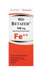 RETAFER 100 mg depottabl 30 fol