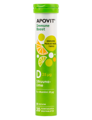 Apovit Immune Boost D-vit. sitr-lime poretabletti 20 tabl