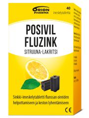 POSIVIL FLUZINK SITRUUNA-LAKRITSI 40 imeskelytabl